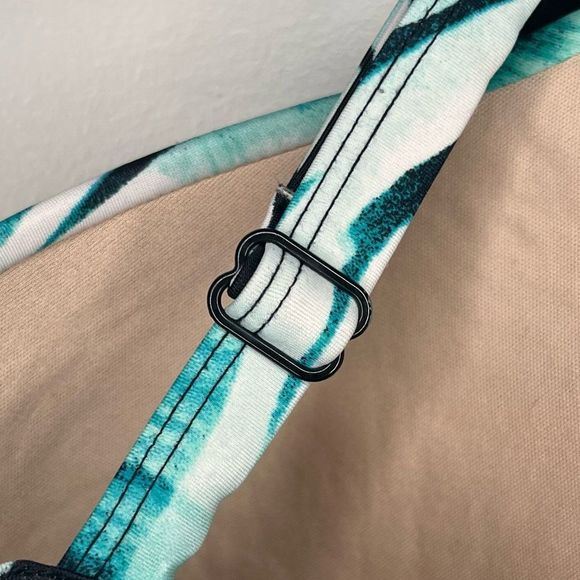 #86 Cacique Vibrant Print Curvy Swim Top with Full Underwire Push Up Bra 40DDD - Picture 6 of 9